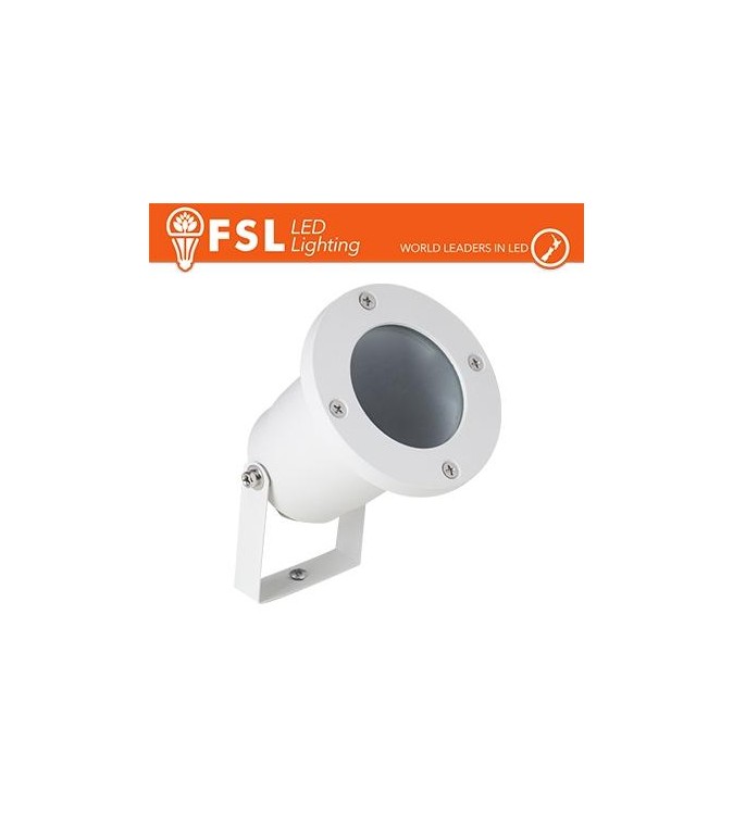 Faretto giardino orientabile picchetto ip65 gu10 Bianco