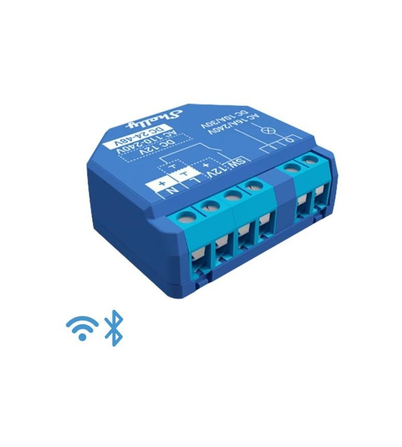 Shelly Plus 1 - Smart Relay contatto pulito 16A AC/DC WiFi/BT