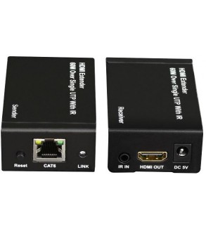 Kit TX-RX Extender HDMI, 60MT UTP, 1080p@60Hz, POE