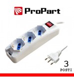 Multipresa 3pos bipasso/schuko spina16A +interr.
