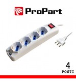 Multipresa 4pos bipasso/schuko spina16A +inter 3m