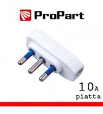 Spina 10A 2P+T piatta polybag