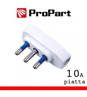 Spina 10A 2P+T piatta polybag