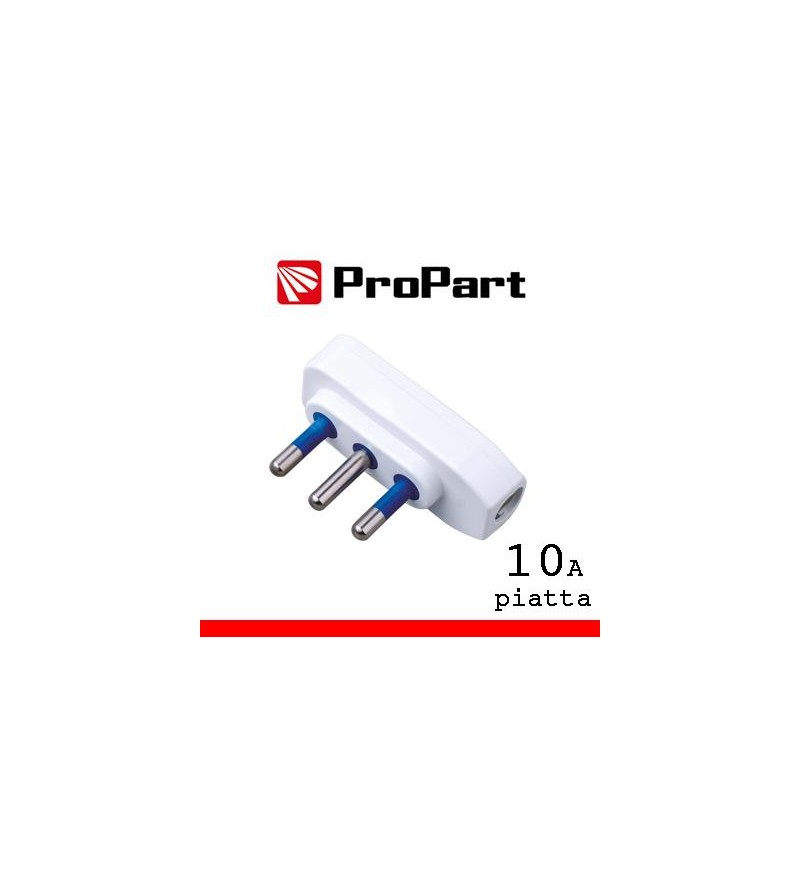 Spina 10A 2P+T piatta polybag
