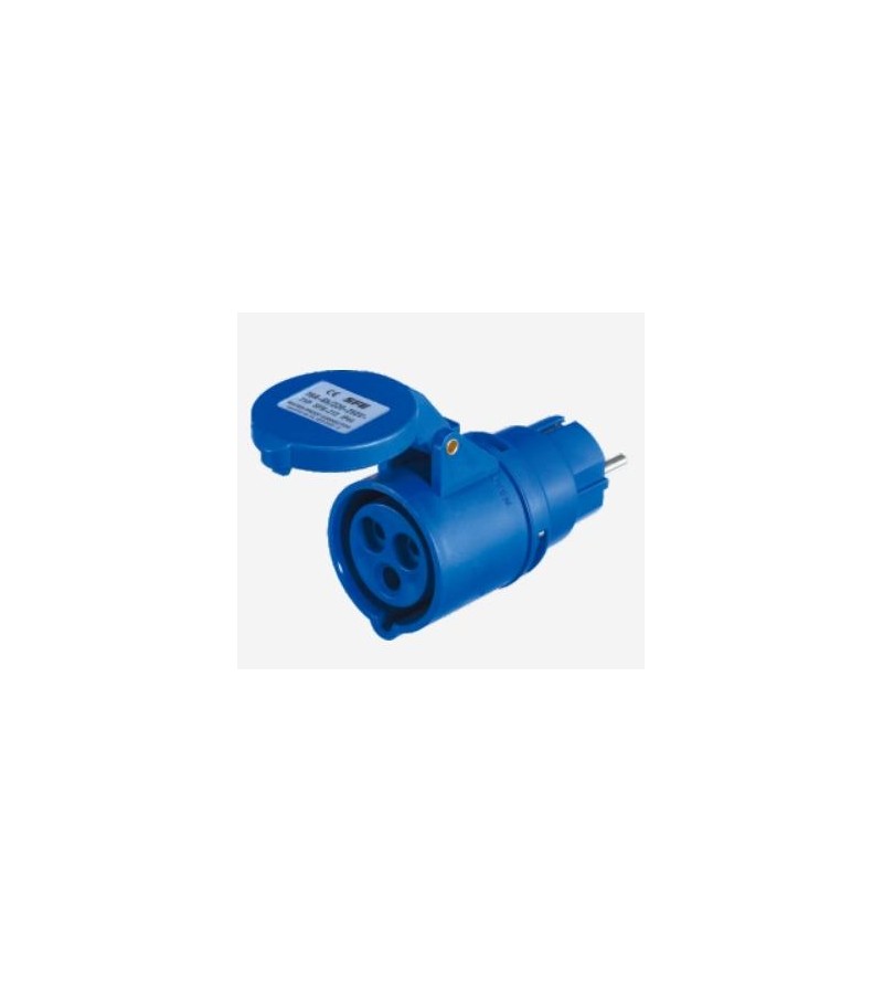 Adattatore Presa Indust. Spina Schuko 16A 2P+T 220-250V IP44