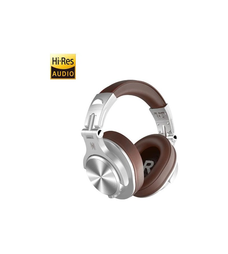 OneOdio Fusion A70 Hi-Res Cuffie DJ Wireless e c/Cavo Silver/Brown