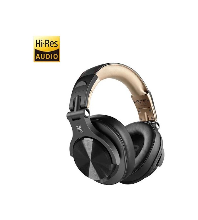 OneOdio Fusion A70 Hi-Res Cuffie DJ Wireless, Cavo e Microfono Gold/Black