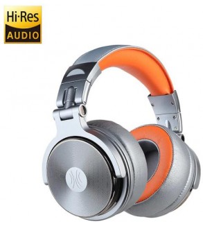 OneOdio Studio Pro 50 Hi-Res Cuffie DJ Cablate c/Microfono Silver/Orange