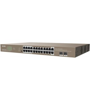 Tenda Switch Gigabit PoE - 26 porte (24 GE PoE + 2 GE) | TEG1126P-24-410W