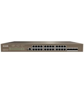 Tenda Switch Gigab PoE gestito L3 - 28port(24GE PoE +4SFP) | TEG5328P-24-410W