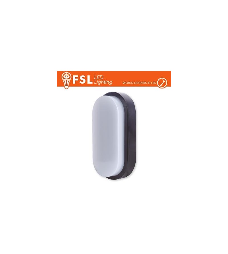 Plafoniera LED OVALE NERA 15W 4000K 55*100*200 IP54 