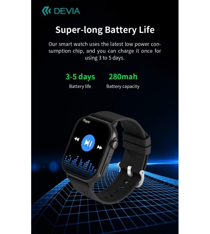 DEVIA Smart Watch AMOLED Pro2 IP67 modello ZL94 Nero