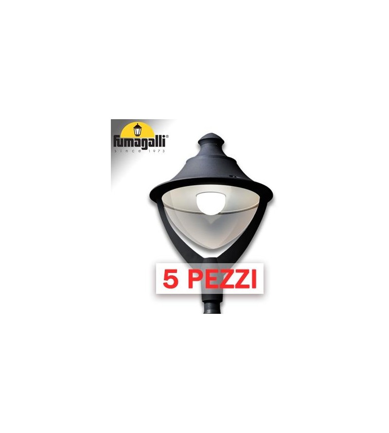 5x BEPPE 400 NERO TRASP POWER LED E27 30W CCT SET
