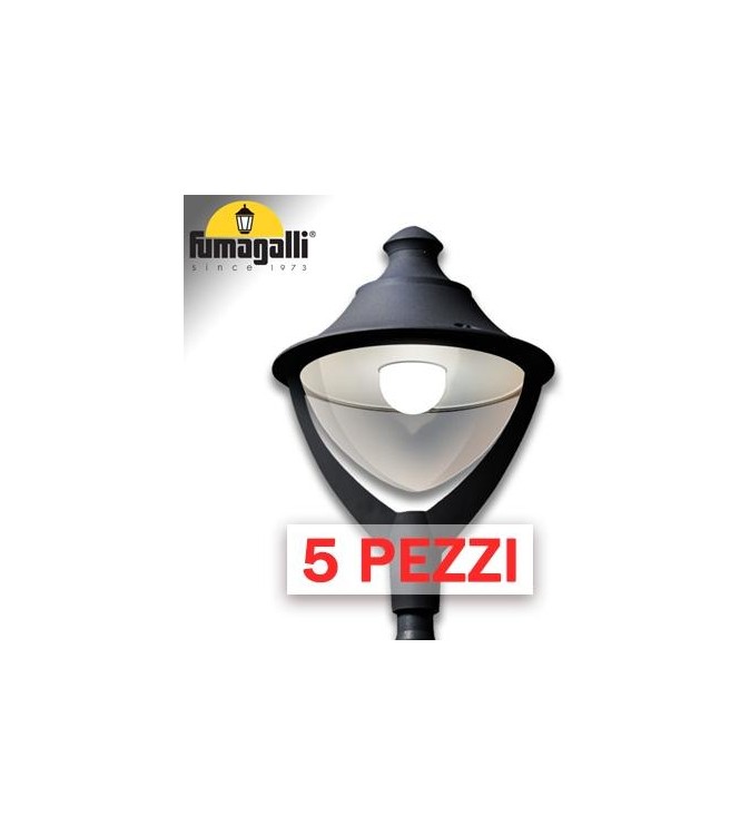 5x BEPPE 400 NERO TRASP POWER LED E27 30W CCT SET