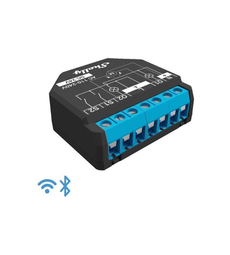 Shelly Plus 2PM - Smart Relay Tapparelle 16A AC/DC WiFi + PM