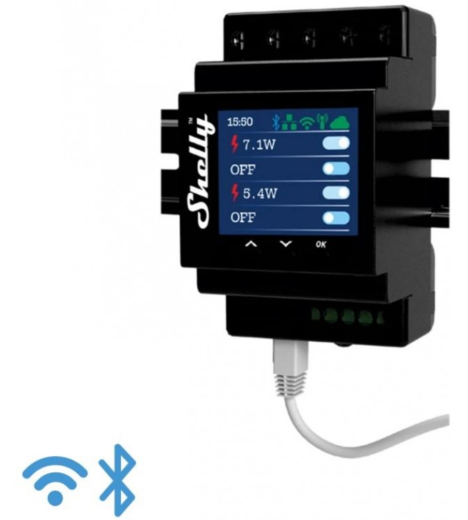 Shelly Pro 4PM - IP Smart Relay DIN 4 ch. LAN/WiFi/BT + PM