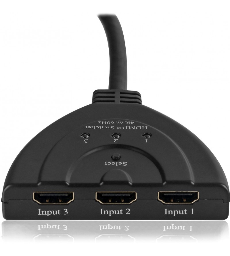 Premium HDMI Switch  3X1 Pigtail v2.0 4Kx2K@60Hz