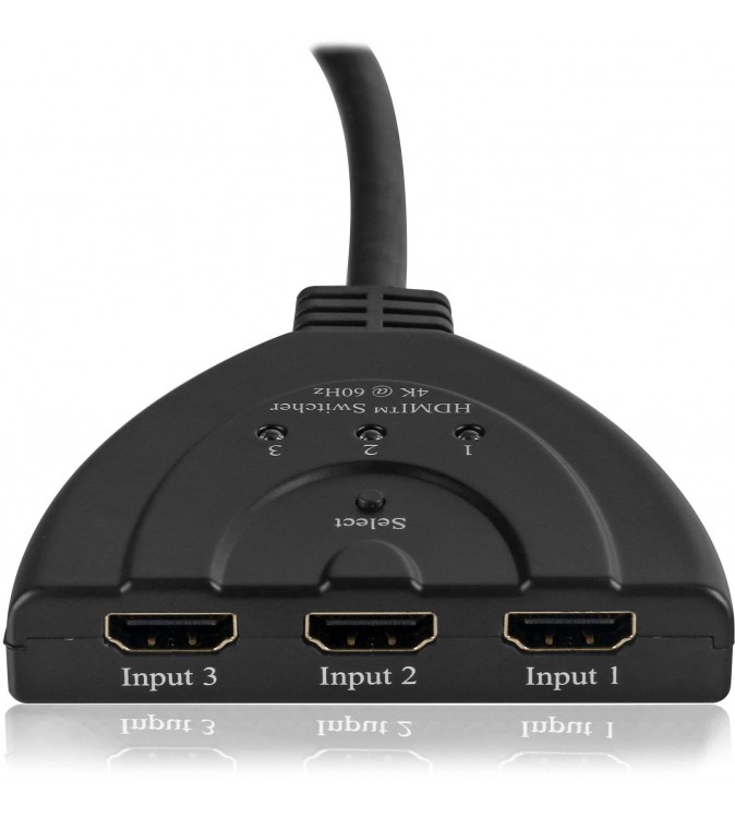 Premium HDMI Switch  3X1 Pigtail v2.0 4Kx2K@60Hz