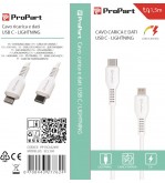 Cavo Lightning - Tipo-C 3A 1.5mt Carica Rapida e dati Bianco