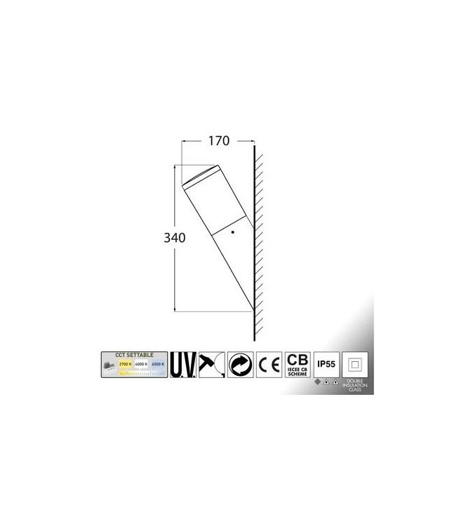 AMELIA FS NERO OPALE E27 A60 LED 11W CCT 3WHITE