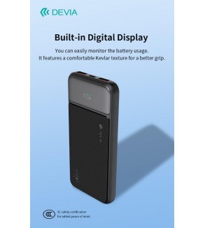 Power bank completamente compatibile 22,5 W con display digitale 10000 mAh Nero