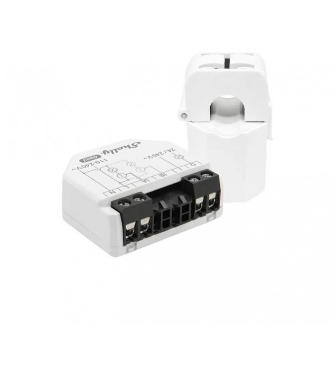 Shelly EM Gen3 - Modulo contatore energia Wi-Fi/BT + pinza amperometrica 50A