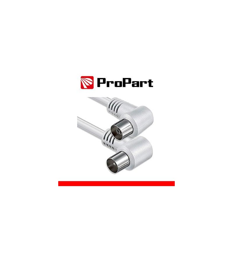 Cavo antenna TV IEC 2.5M SP-PR 90° BIANCO