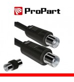 Cavo antenna TV IEC 2M SP-PR + ADATTAT. SP-SP NERO