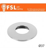 VEGA - Cover Curva per Punto Luce LED – Ø37 – Cromo