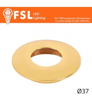 VEGA - Cover Curva per Punto Luce LED – Ø37 – Oro