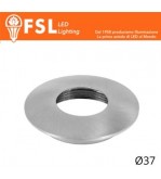VEGA - Cover Curva per Punto Luce LED – Ø37 – Nichel Satinato