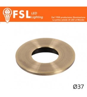 VEGA - Cover Piatta per Punto Luce LED – Ø37 – Bronzo