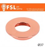 VEGA - Cover Piatta per Punto Luce LED – Ø37 – Oro Rosa