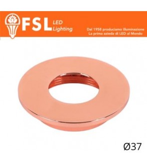 VEGA - Cover Piatta per Punto Luce LED – Ø37 – Oro Rosa