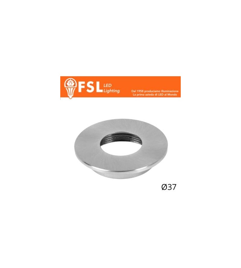 VEGA - Cover Piatta per Punto Luce LED – Ø37 – Nichel Satinato
