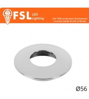 VEGA - Cover Curva per Punto Luce LED – Ø56 – Cromo