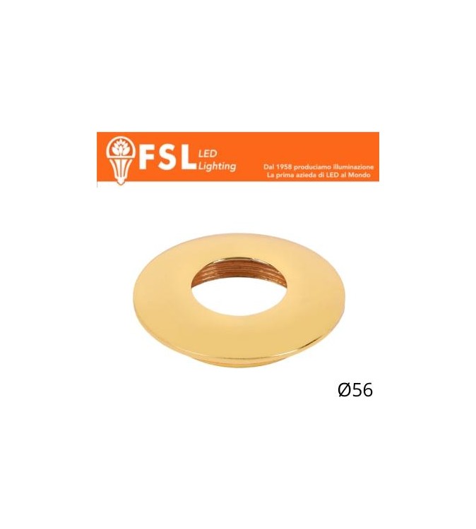 VEGA - Cover Curva per Punto Luce LED – Ø56 – Oro