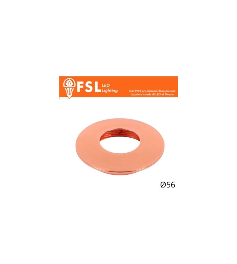 VEGA - Cover Curva per Punto Luce LED – Ø56 – Oro Rosa