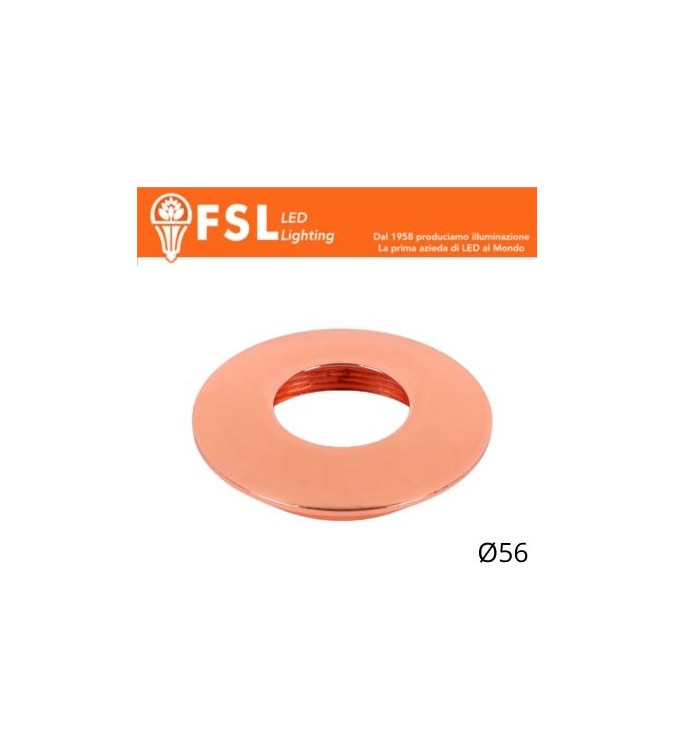 VEGA - Cover Curva per Punto Luce LED – Ø56 – Oro Rosa
