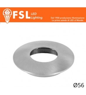 VEGA - Cover Curva per Punto Luce LED – Ø56 – Nichel Satinato