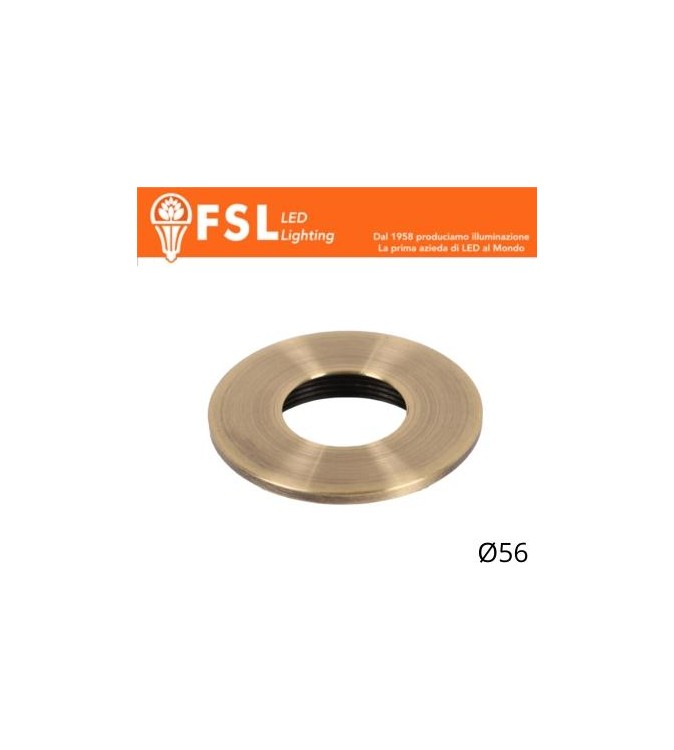 VEGA - Cover Piatta per Punto Luce LED – Ø56 – Bronzo
