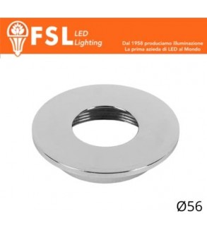 VEGA - Cover Piatta per Punto Luce LED – Ø56 – Cromo