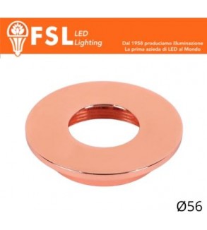 VEGA - Cover Piatta per Punto Luce LED – Ø56 – Oro Rosa
