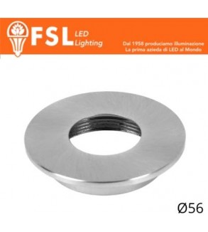 VEGA - Cover Piatta per Punto Luce LED – Ø56 – Nichel Satinato