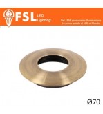 VEGA - Cover Curva per Punto Luce LED – Ø70 – Bronzo