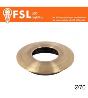 VEGA - Cover Curva per Punto Luce LED – Ø70 – Bronzo