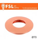 VEGA - Cover Curva per Punto Luce LED – Ø70 – Oro Rosa