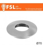 VEGA - Cover Curva per Punto Luce LED – Ø70 – Nichel Satinato