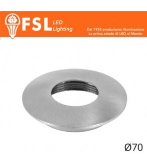 VEGA - Cover Curva per Punto Luce LED – Ø70 – Nichel Satinato
