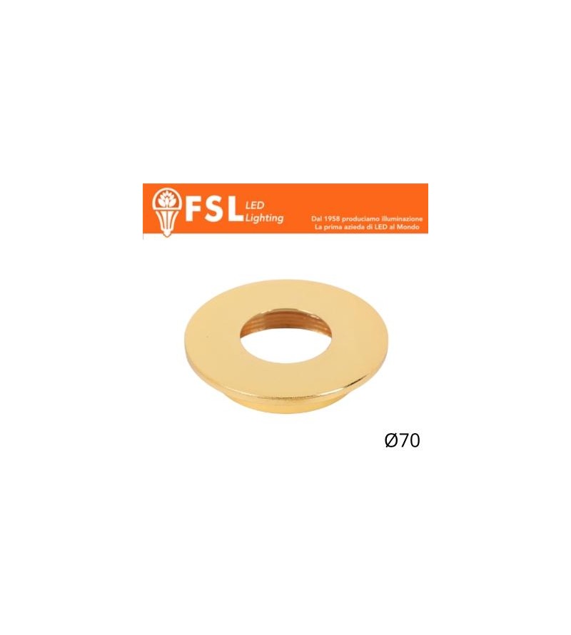 VEGA - Cover Piatta per Punto Luce LED – Ø70 – Oro